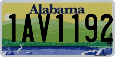 AL license plate 1AV1192