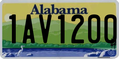 AL license plate 1AV1200