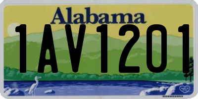 AL license plate 1AV1201