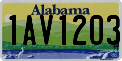 AL license plate 1AV1203