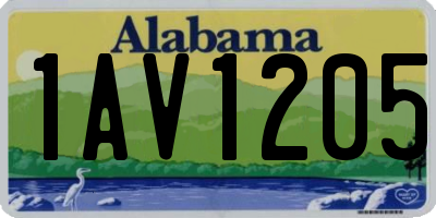 AL license plate 1AV1205