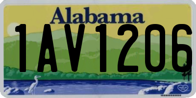 AL license plate 1AV1206