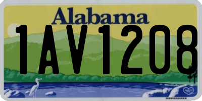 AL license plate 1AV1208