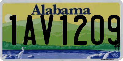 AL license plate 1AV1209