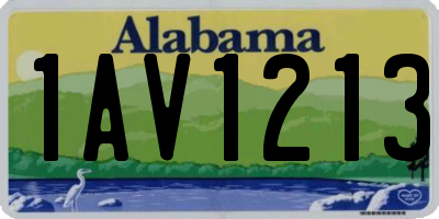 AL license plate 1AV1213