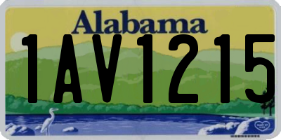AL license plate 1AV1215