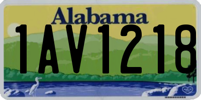 AL license plate 1AV1218
