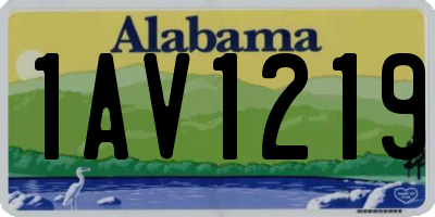 AL license plate 1AV1219