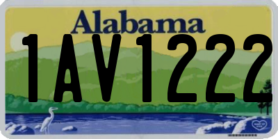 AL license plate 1AV1222