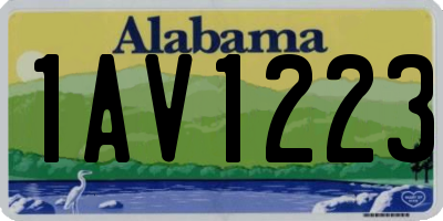 AL license plate 1AV1223