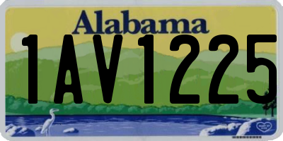 AL license plate 1AV1225