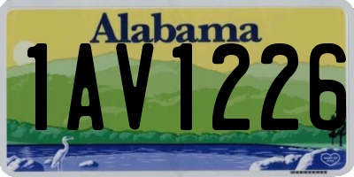 AL license plate 1AV1226