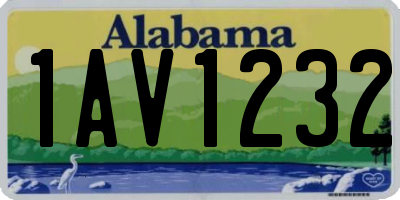AL license plate 1AV1232