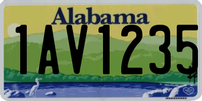 AL license plate 1AV1235