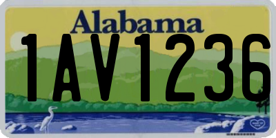 AL license plate 1AV1236