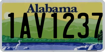 AL license plate 1AV1237
