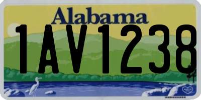 AL license plate 1AV1238