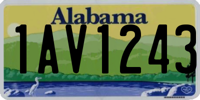 AL license plate 1AV1243