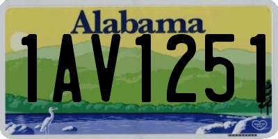 AL license plate 1AV1251