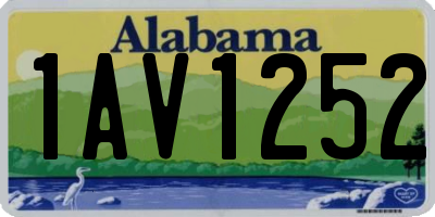 AL license plate 1AV1252