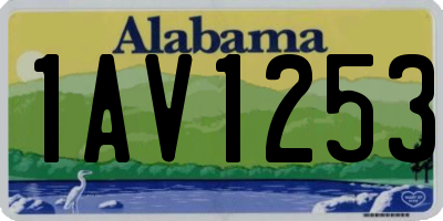 AL license plate 1AV1253