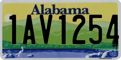 AL license plate 1AV1254