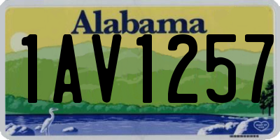 AL license plate 1AV1257