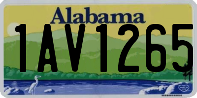 AL license plate 1AV1265