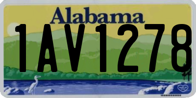 AL license plate 1AV1278