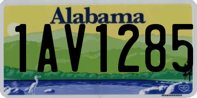 AL license plate 1AV1285