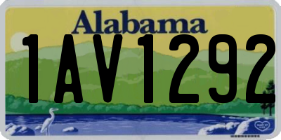 AL license plate 1AV1292