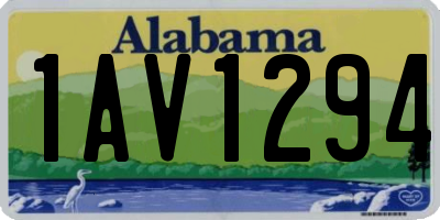 AL license plate 1AV1294