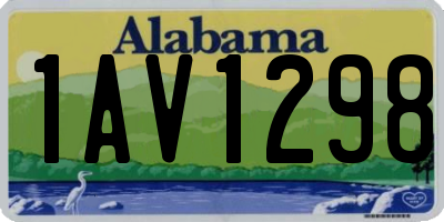 AL license plate 1AV1298