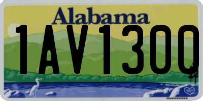 AL license plate 1AV1300