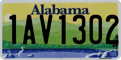 AL license plate 1AV1302