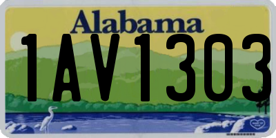 AL license plate 1AV1303