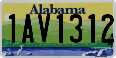 AL license plate 1AV1312