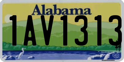 AL license plate 1AV1313