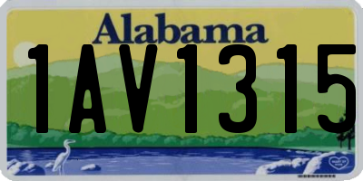 AL license plate 1AV1315