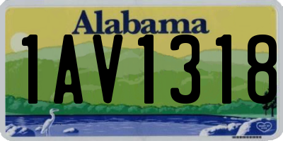 AL license plate 1AV1318