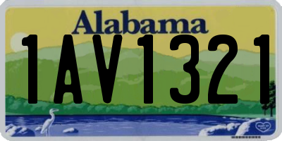 AL license plate 1AV1321
