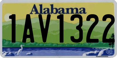 AL license plate 1AV1322
