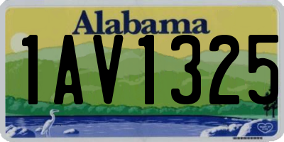 AL license plate 1AV1325