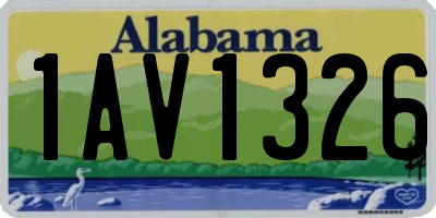 AL license plate 1AV1326