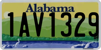 AL license plate 1AV1329