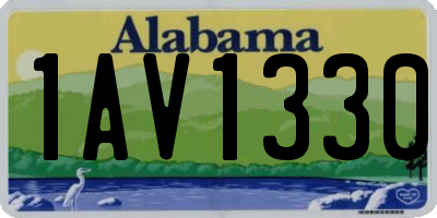 AL license plate 1AV1330
