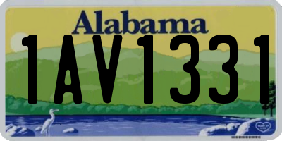 AL license plate 1AV1331