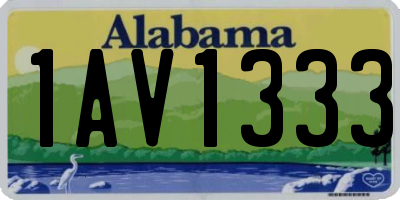 AL license plate 1AV1333
