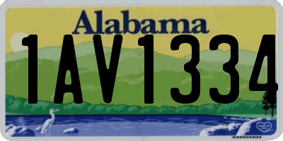 AL license plate 1AV1334