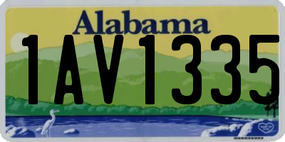 AL license plate 1AV1335